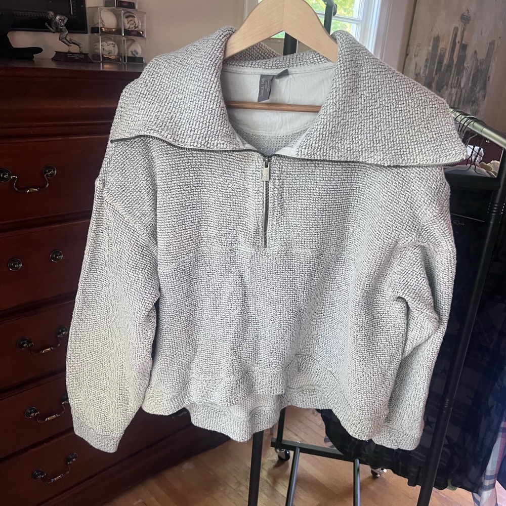 Sweaty Betty Gray Cowl Neck Sweater